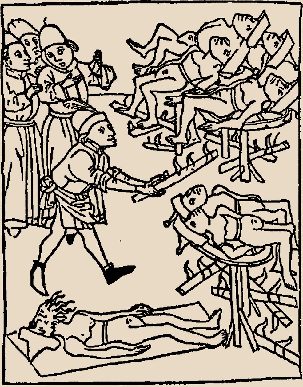 Kútmérgezés: A zsidók kínzása, 1475. alkotó: Unbekannt