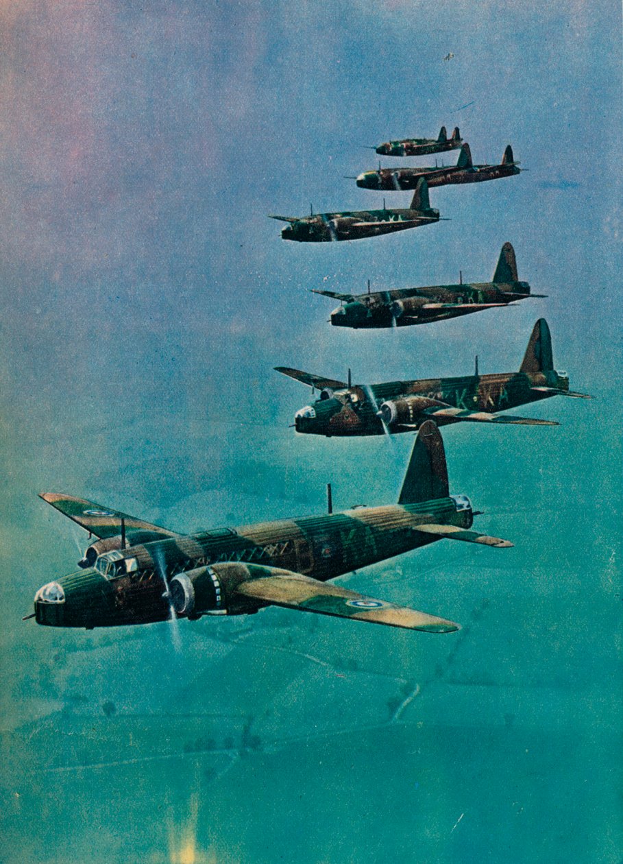 Wellington Bombers in Formation, 1940 alkotó: Unbekannt
