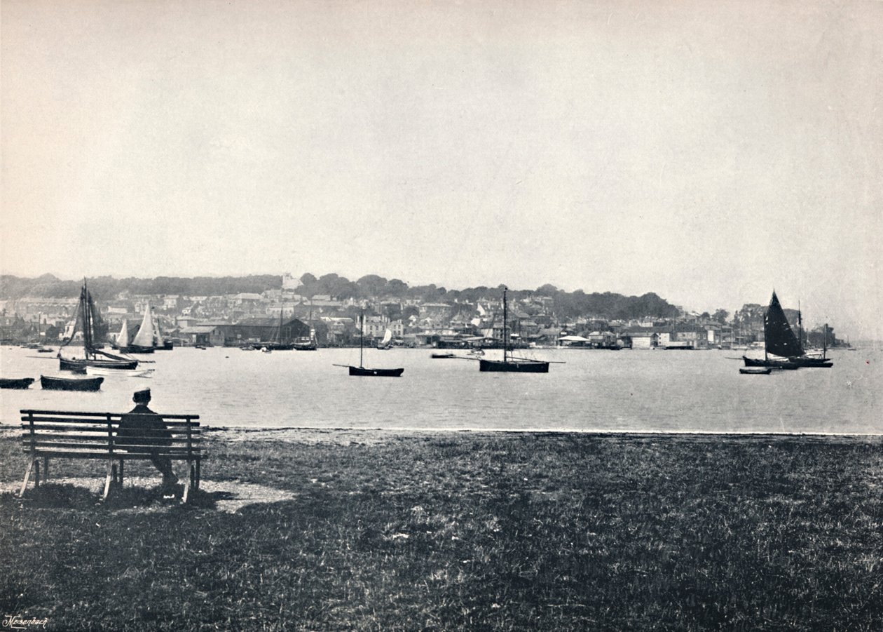 West Cowes – Kilátás East Cowes-ból, 1895 alkotó: Unbekannt