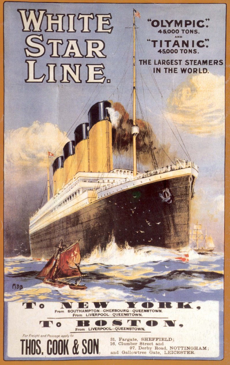 White Star Line. Titanic és Olimpia, c. 1911 alkotó: Unbekannt