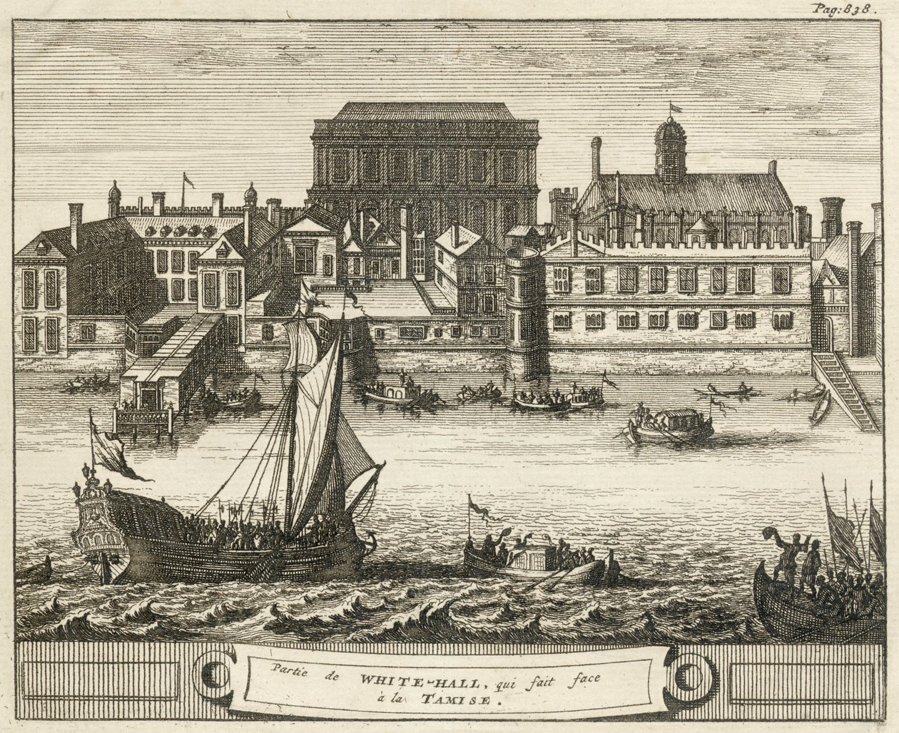 Whitehall, Westminster, London, 1707 alkotó: Unbekannt
