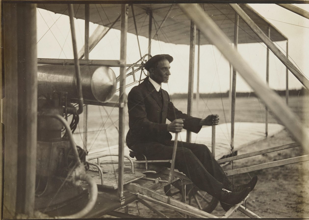 Wilbur Wright a szórólapon, 1908. alkotó: Unbekannt