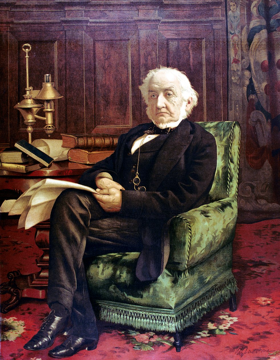 William Ewart Gladstone 1809-1898, brit liberális államférfi, 1890 alkotó: Unbekannt