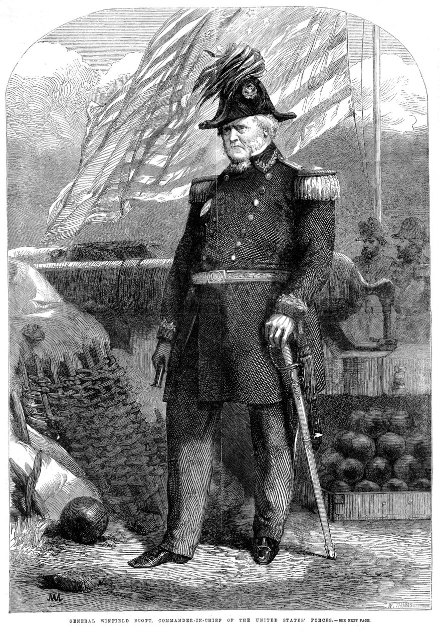 Winfield Scott amerikai katona, 1861 alkotó: Unbekannt