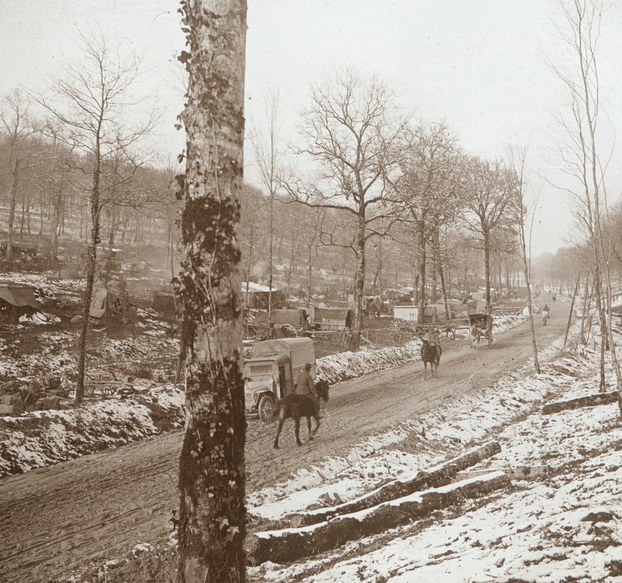 Winter, Genicourt, Észak-Franciaország, c1914-c1918 alkotó: Unbekannt