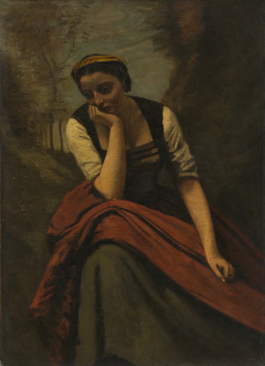 Meditáló nő, 1868 után. alkotó: Unbekannt