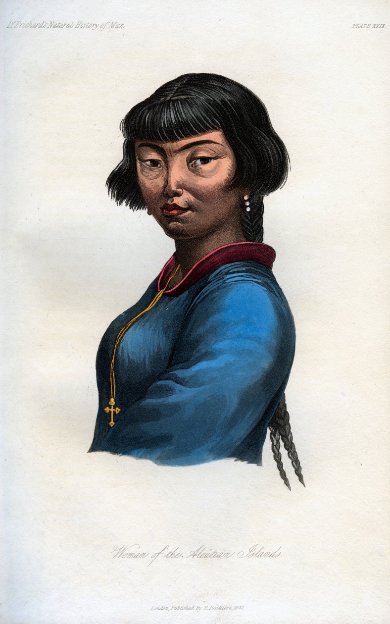 Az Aleut-szigetek nője, 1848 alkotó: Unbekannt