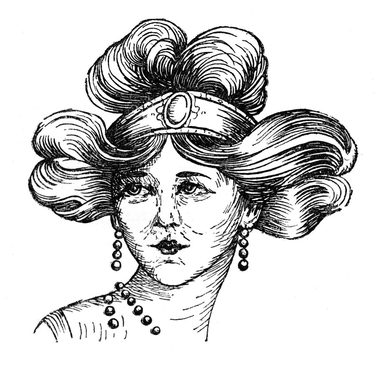Női frizura, 1910 alkotó: Unbekannt