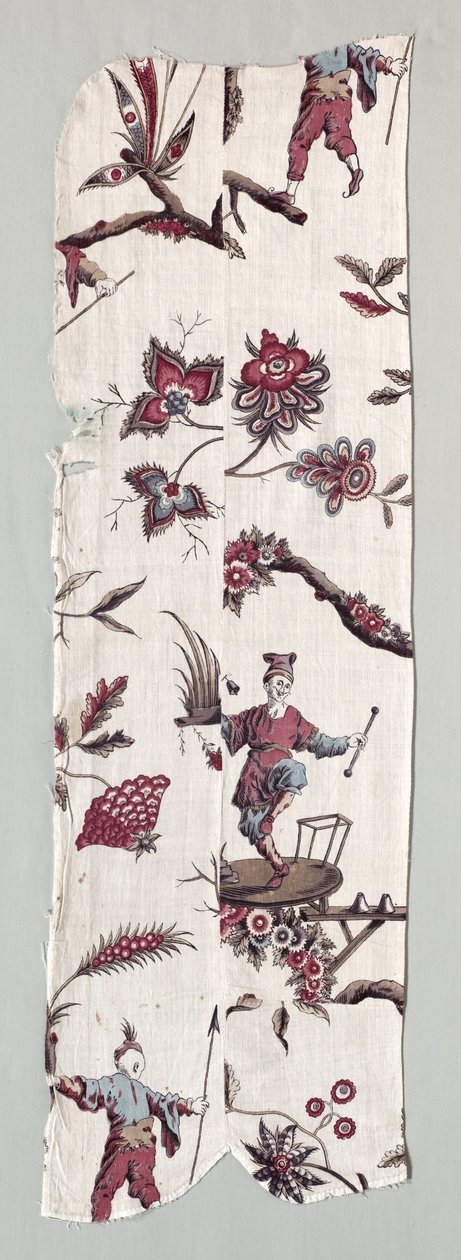 Fatömb nyomott textiltöredékek, c. 1785. alkotó: Unbekannt