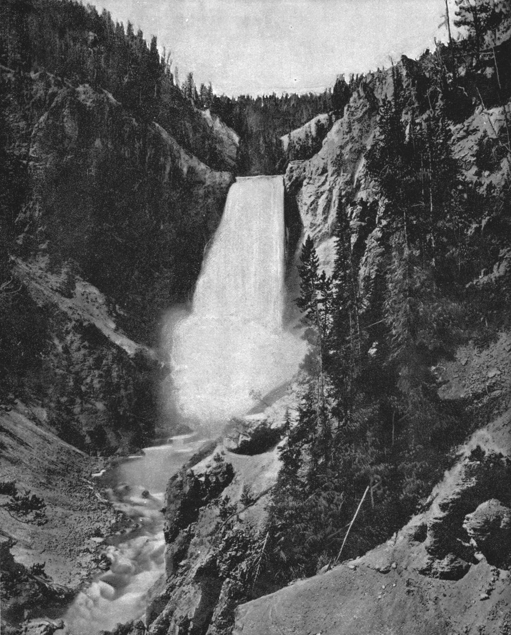Yellowstone Falls, Wyoming, USA, 1900. alkotó: Unbekannt