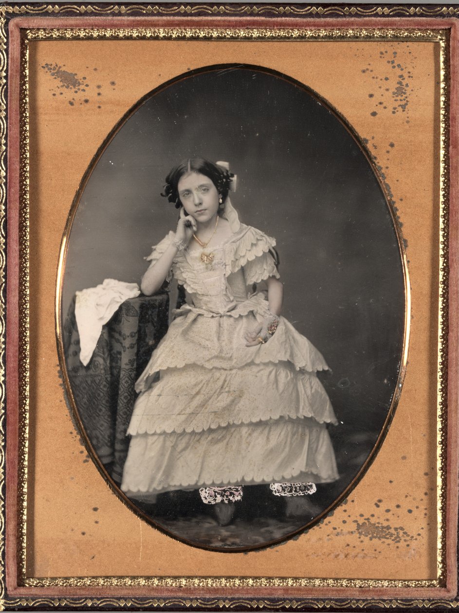 Fiatal nő a Bloomersben, c. 1855. alkotó: Unbekannt