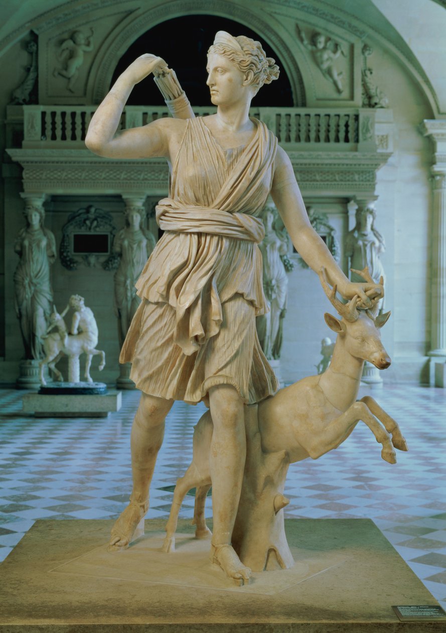 Artemis, a Vadásznő, a „Versailles-i Diana” néven ismert, egy Kr.e. 2. századi, Leokarésznek tulajdonított eredeti Kr.e. 2. századi adaptációjának római másolata. alkotó: Unbekannt Unbekannt