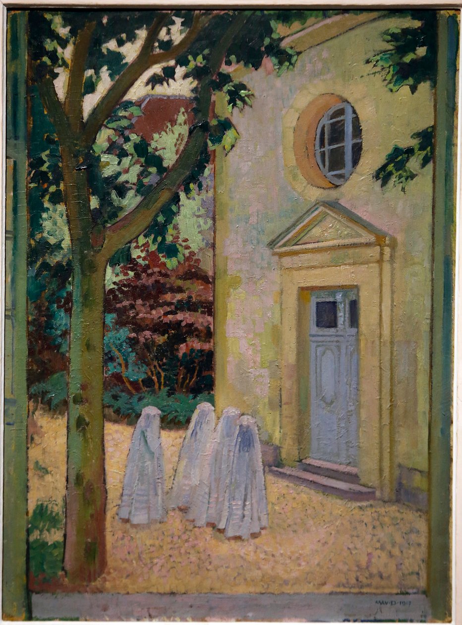 Maurice Denis múzeum, Saint Germain en Laye, Franciaország, Maurice Denis, Az áldozók a papnő kápolnája előtt alkotó: Unbekannt Unbekannt