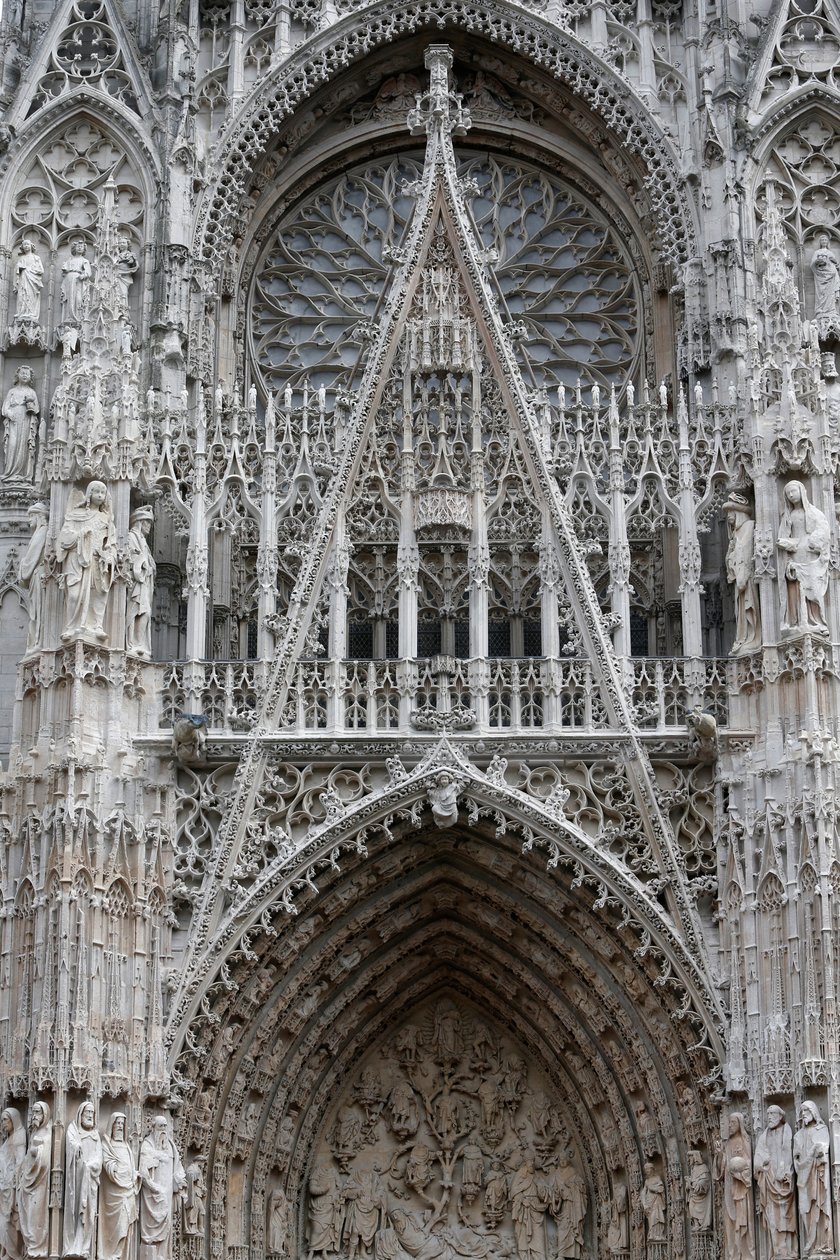 Notre-Dame katedrális, Rouen, Franciaország, a fa ade részlete alkotó: Unbekannt Unbekannt