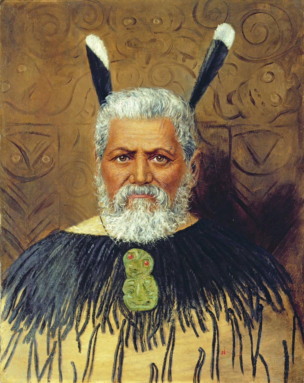 Maori portréja, 1890 körül alkotó: Unbekannt Unbekannt