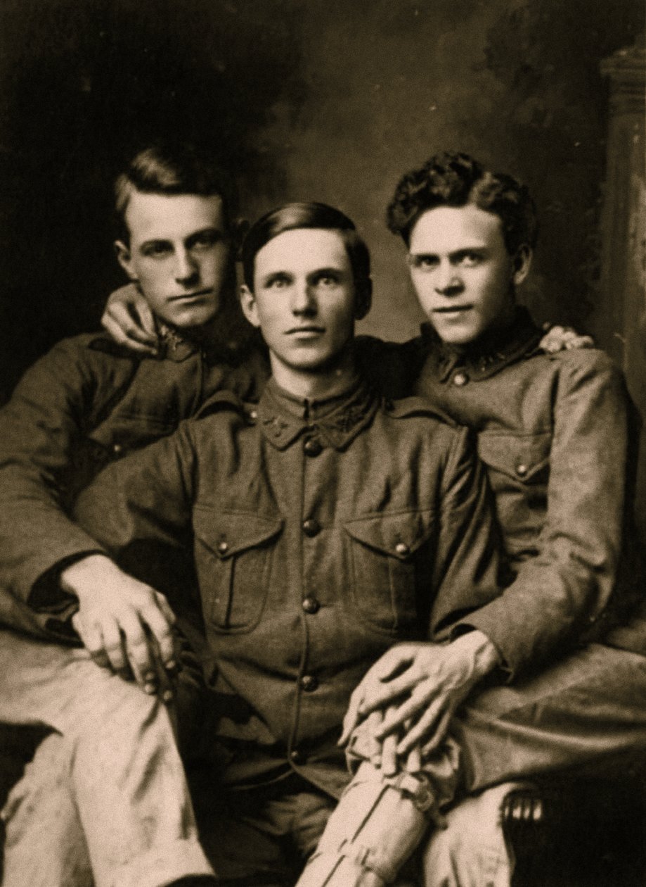 Három közeli barát portréja, 1918 körül alkotó: Unbekannt Unbekannt