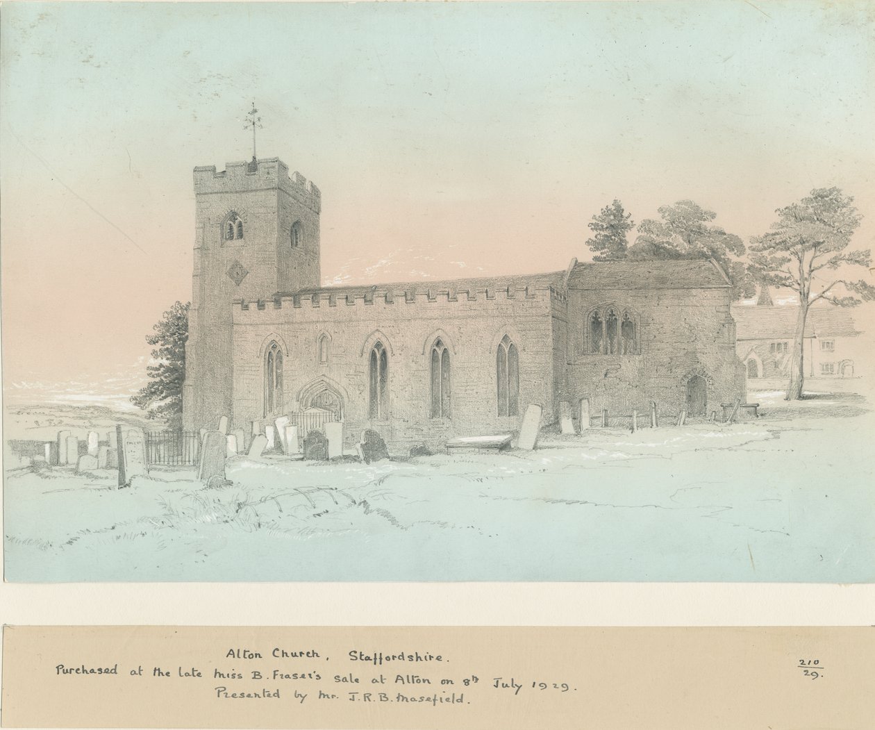 Alton Church: ceruzarajz, nd [?XIX. század] alkotó: Unbekannt