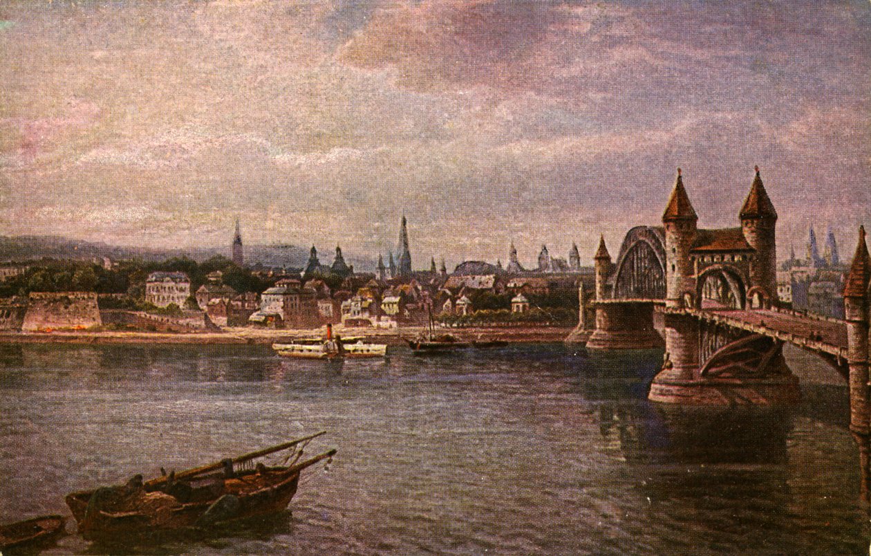 Bonn, Németország: Régi Rajna-híd (Alte Rheinbrücke) alkotó: Unbekannter Künstler