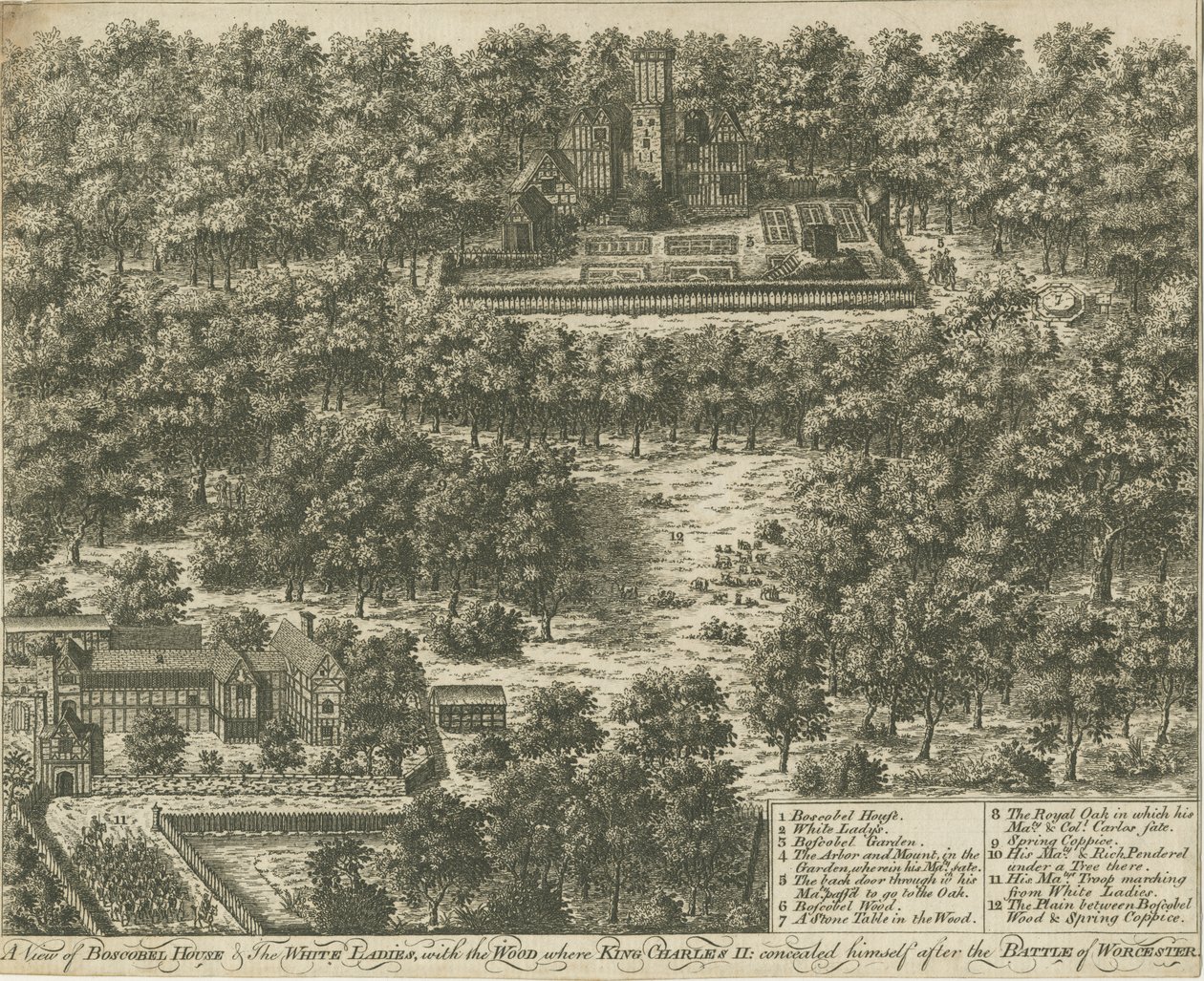 Boscobel-ház: metszet, nd [1769] alkotó: Unbekannt