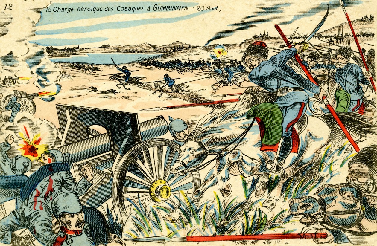 Kozák roham Gumbinnennél, 1914. augusztus 20. alkotó: Unbekannter Künstler