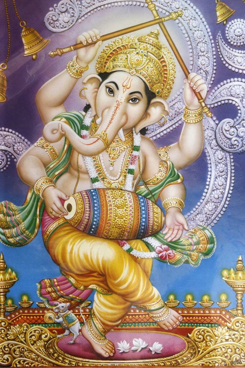 Táncoló Ganesh kép, Rishikesh, India alkotó: Unbekannt
