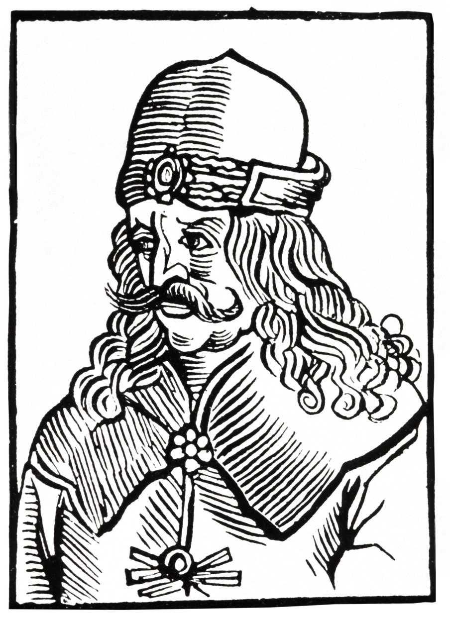 Drakula, 1550 körül (fametszet) alkotó: Unbekannter Künstler