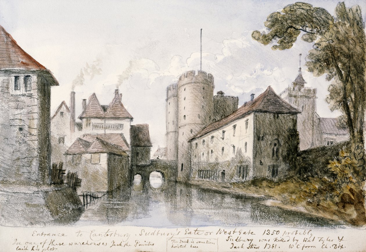 "Bejárat Canterburybe", William Crotch alkotó: Unbekannter Künstler