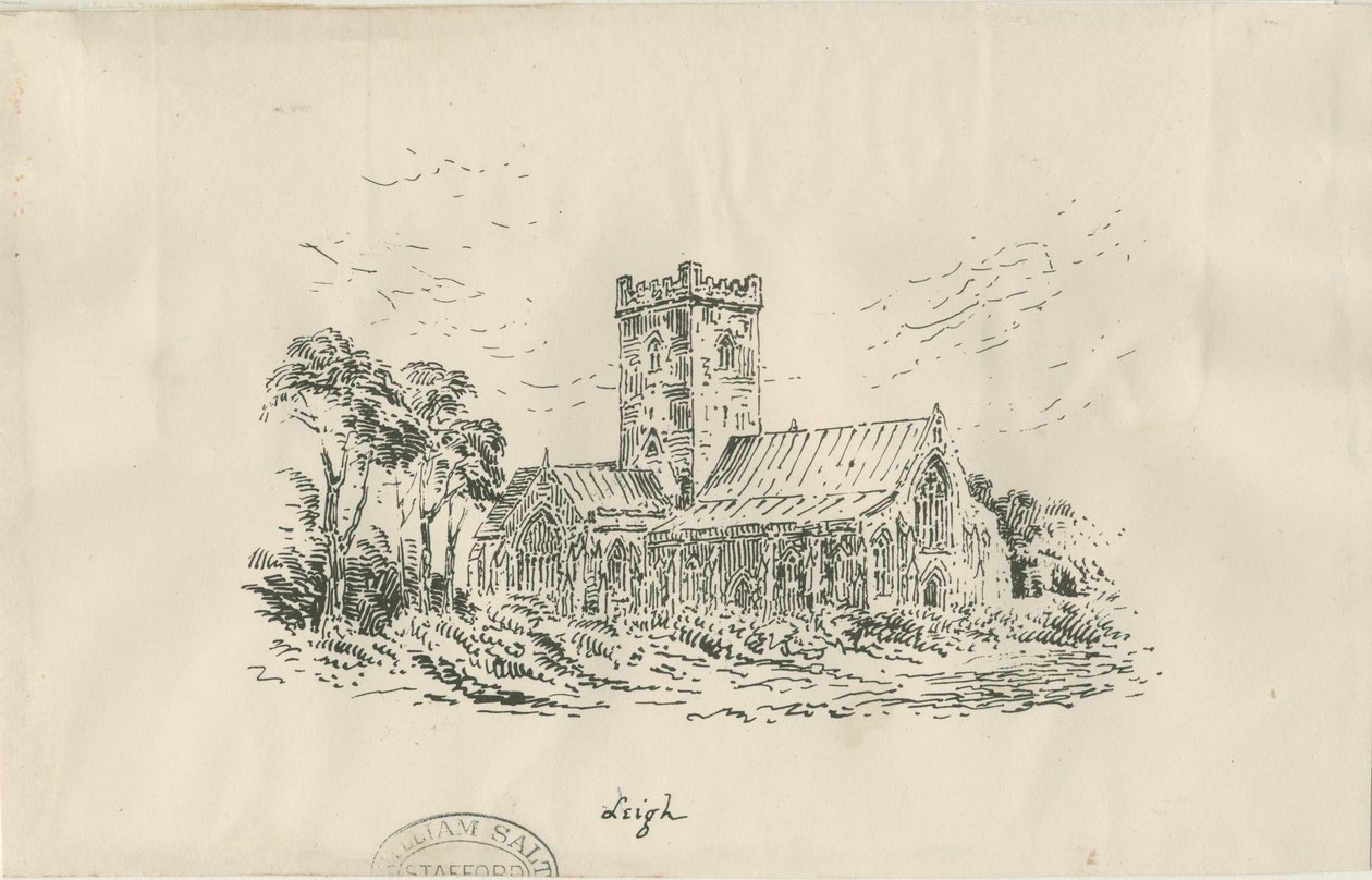 Leigh Church: litográfia, és [?XIX. század] alkotó: Unbekannt