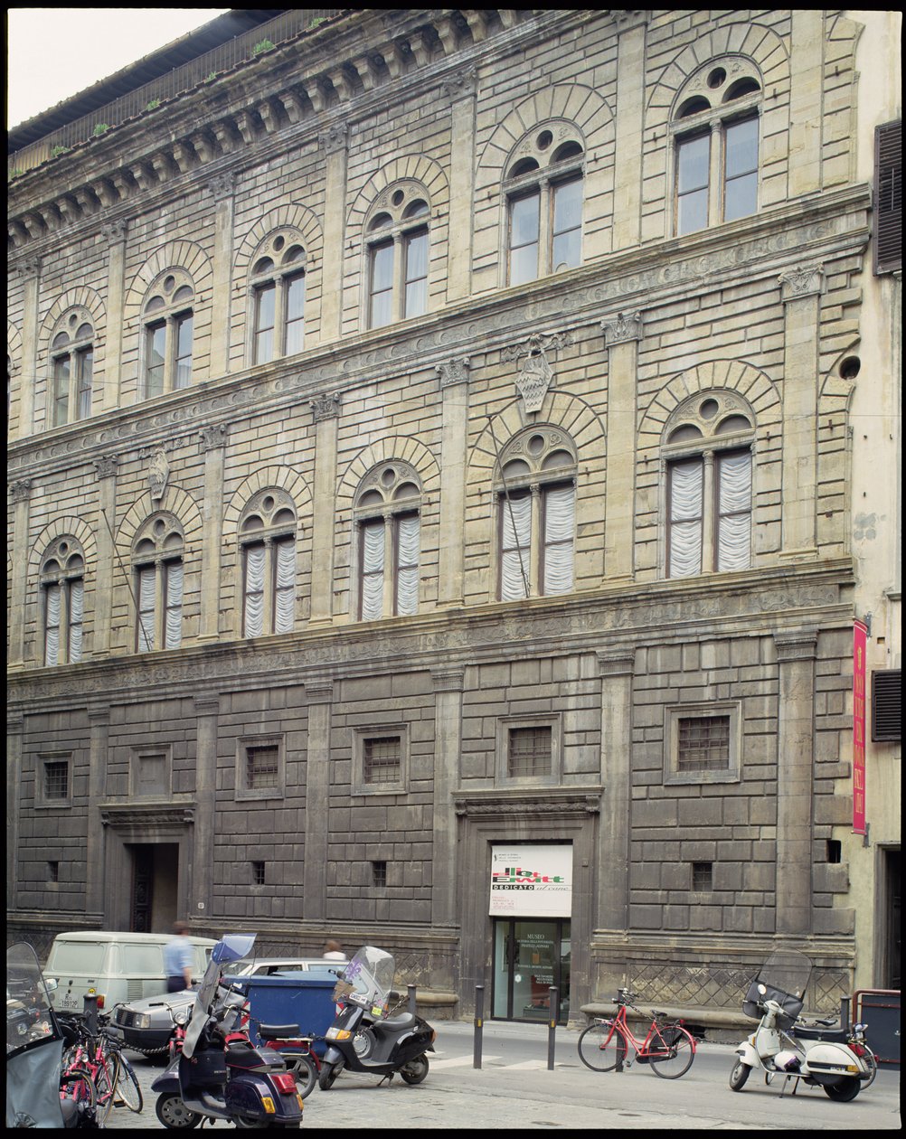 Palazzo Rucellai, Firenze, épült 1446-51 (fotó) alkotó: Unbekannt