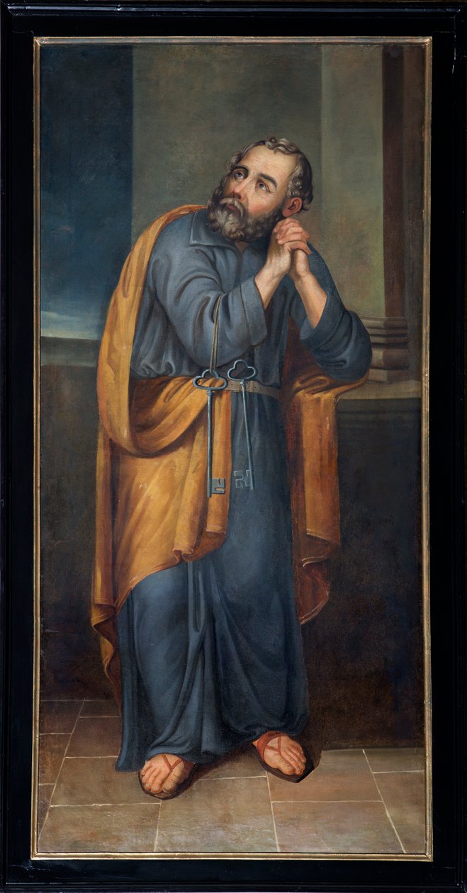 Plébániatemplom (Szent Péter plébániatemplom). festmény. Szent Péter. alkotó: Unbekannter Künstler