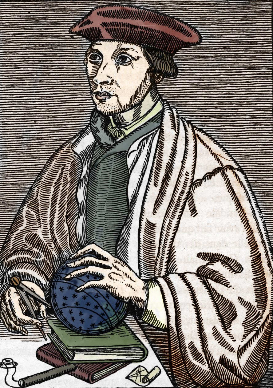 Oronce Fine portréja (metszet) alkotó: Alec Hunter