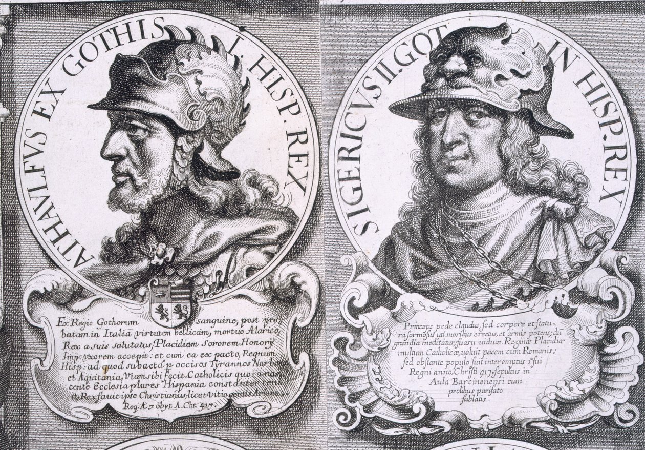 Ataulf és Sigeric portréi (litho) alkotó: Unbekannt