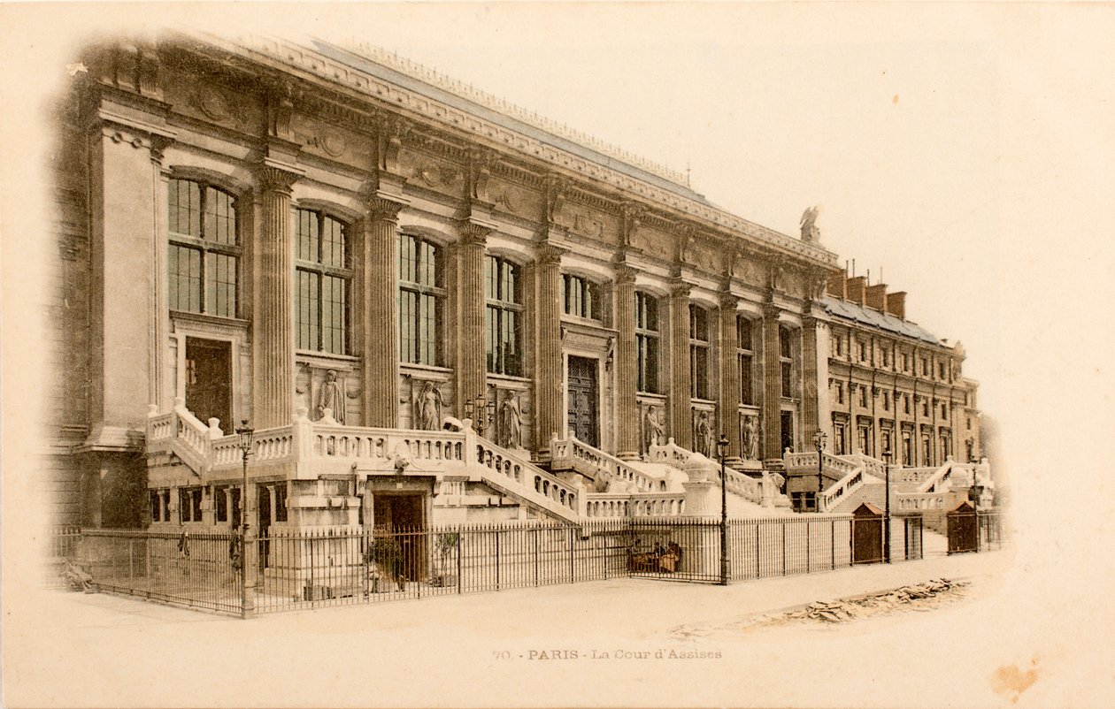 Képeslap/Assize Court/Párizs/Seine/Ile de France/Franciaország alkotó: William M. Timlin