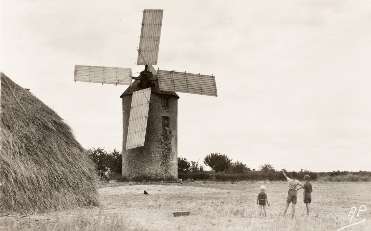 Képeslap / Moulin de Kervoyal / Finistere / Bretagne / Franciaország alkotó: William M. Timlin