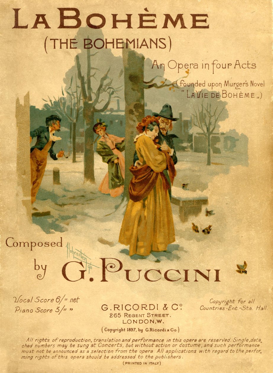 Puccini La Boheme-je alkotó: Unbekannter Künstler