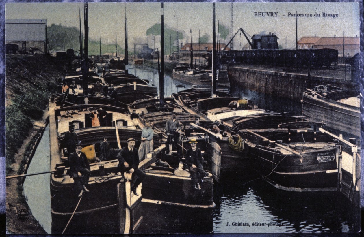 A Beuvry-csatorna. 1910 körül (képeslap) alkotó: Unbekannter Künstler