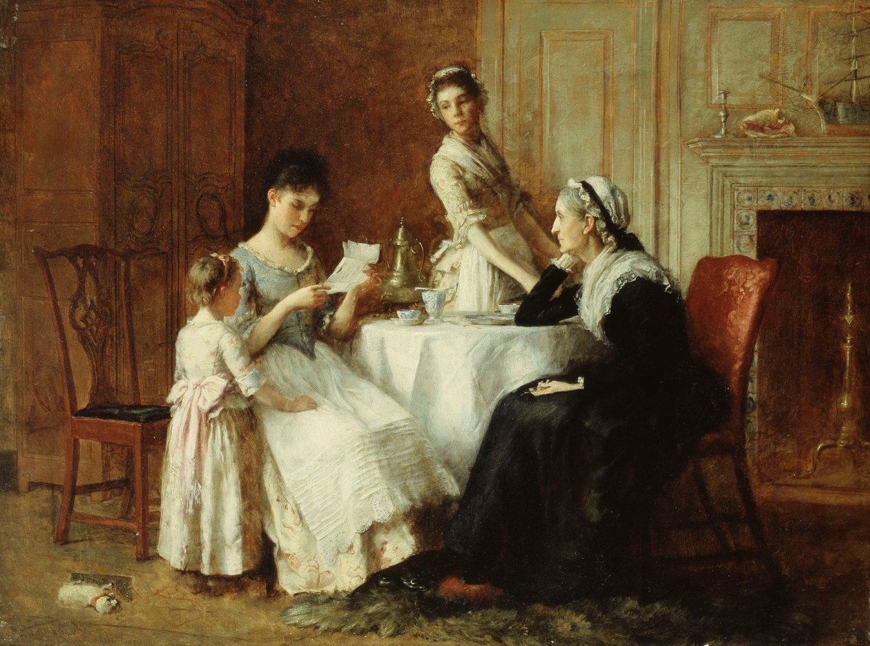 A régóta várt levél, 1890 alkotó: Unbekannt