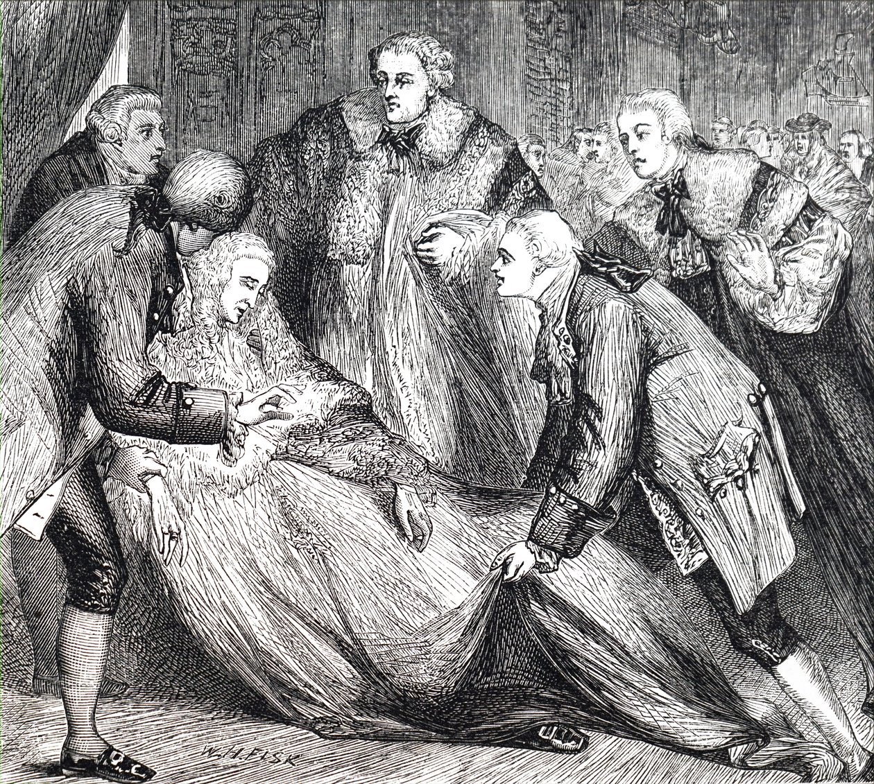 William Pitt halála. alkotó: Unbekannt