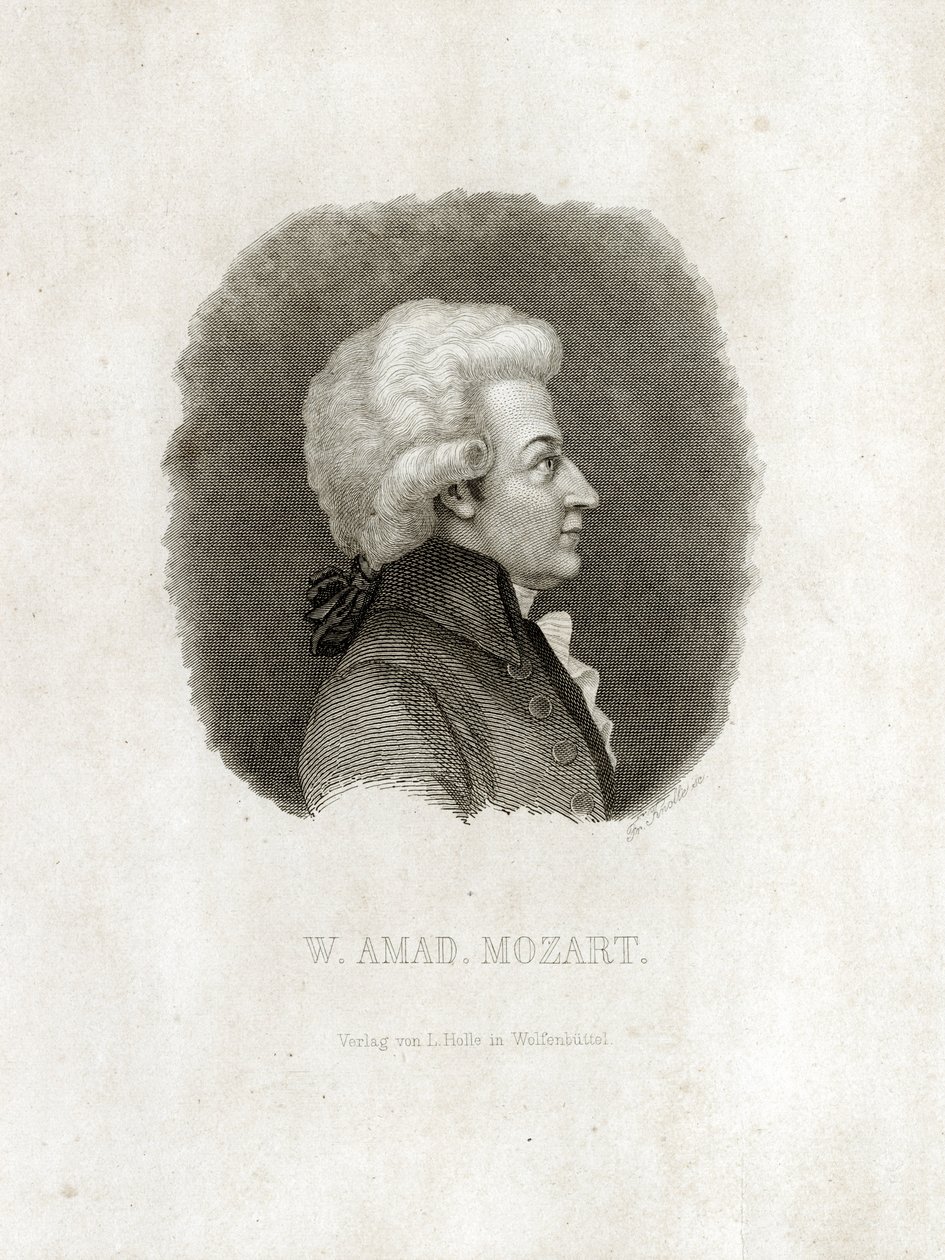 Wolfgang Amadeus Mozart metszet. alkotó: Unbekannt