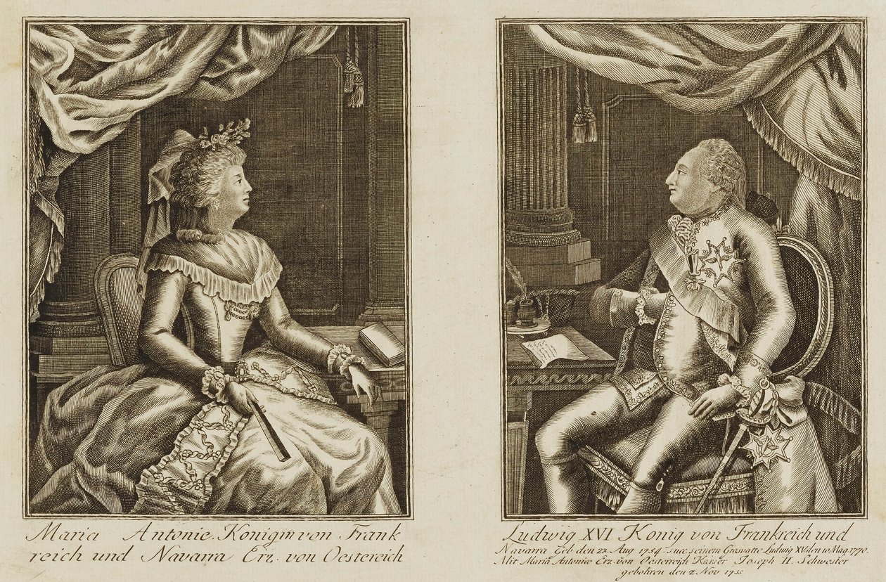 Maria Antonie és XVI. Lajos alkotó: Unidentified