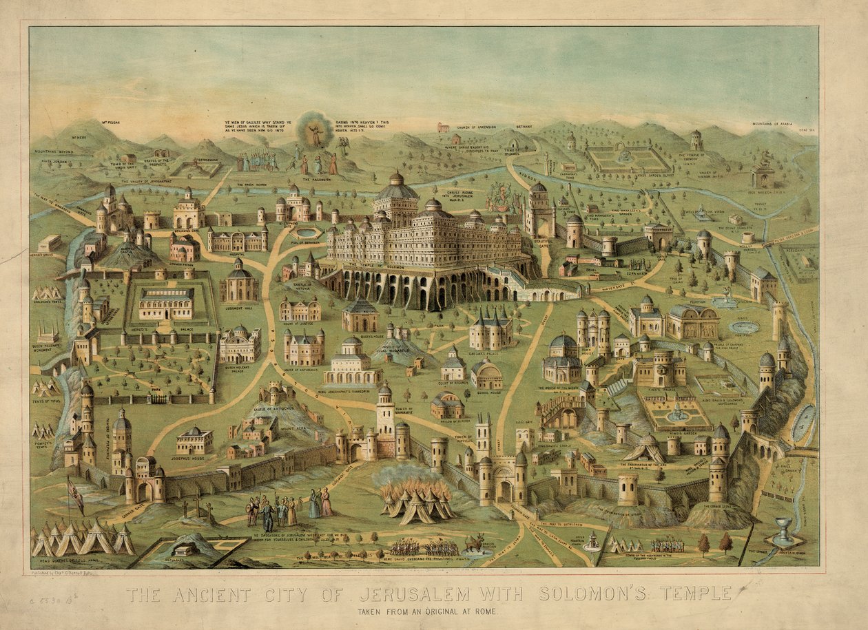 Jeruzsálem ősi városa Salamon templomával, 1871 alkotó: Unbekannt Unbekannt