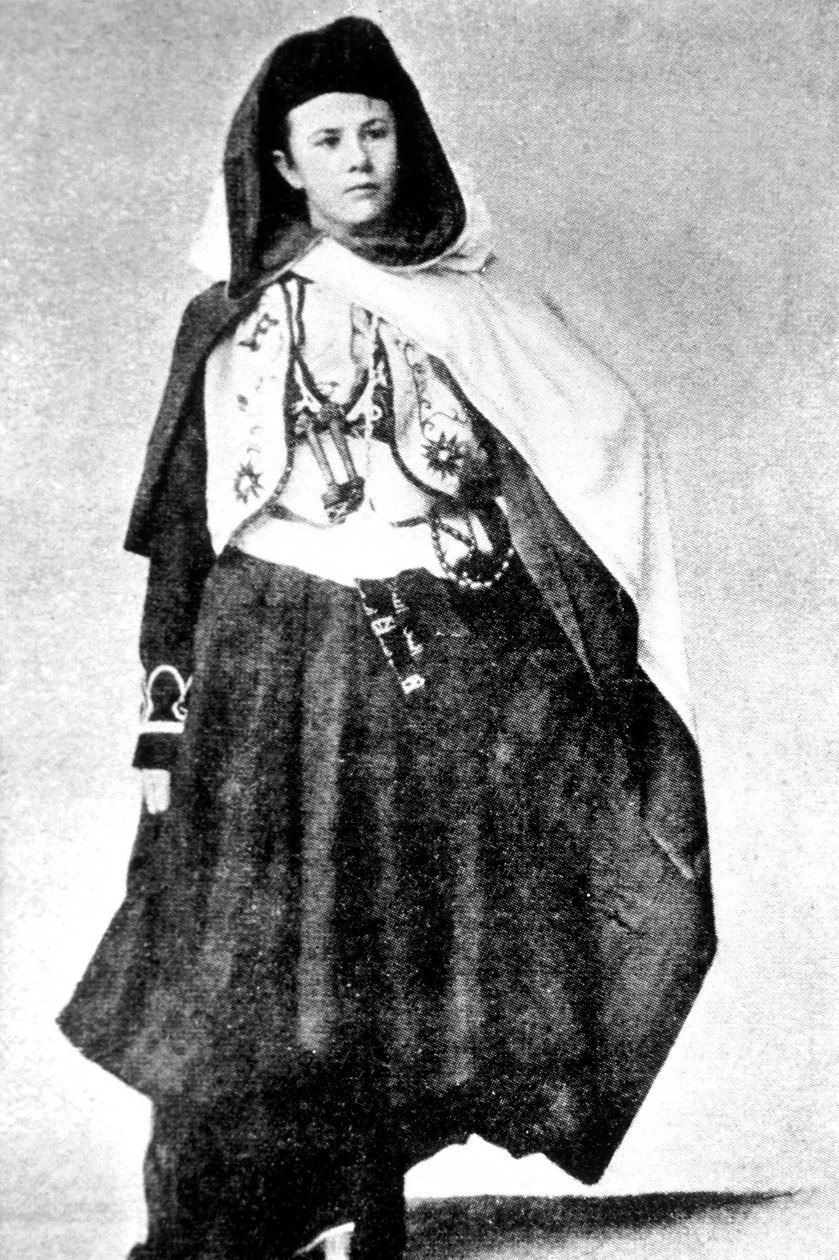 Isabelle Eberhardt svájci felfedező arab jelmezben, 1897 körül alkotó: Unknown