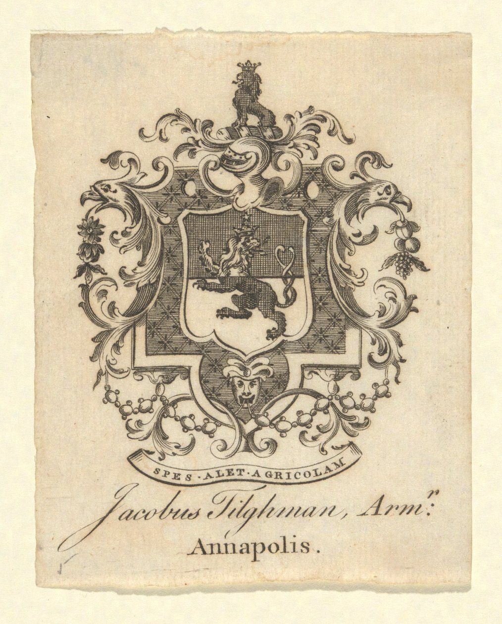 Jacob Tilgham könyvtáblája alkotó: Unknown