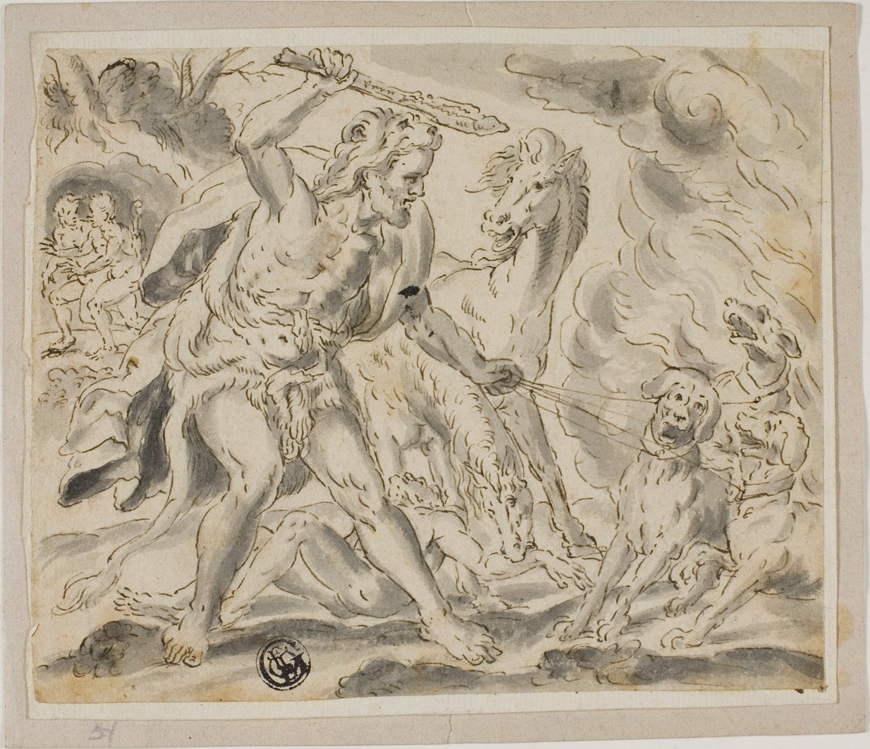 Herkules, Cerberus és Diomedes kancái alkotó: Unknown
