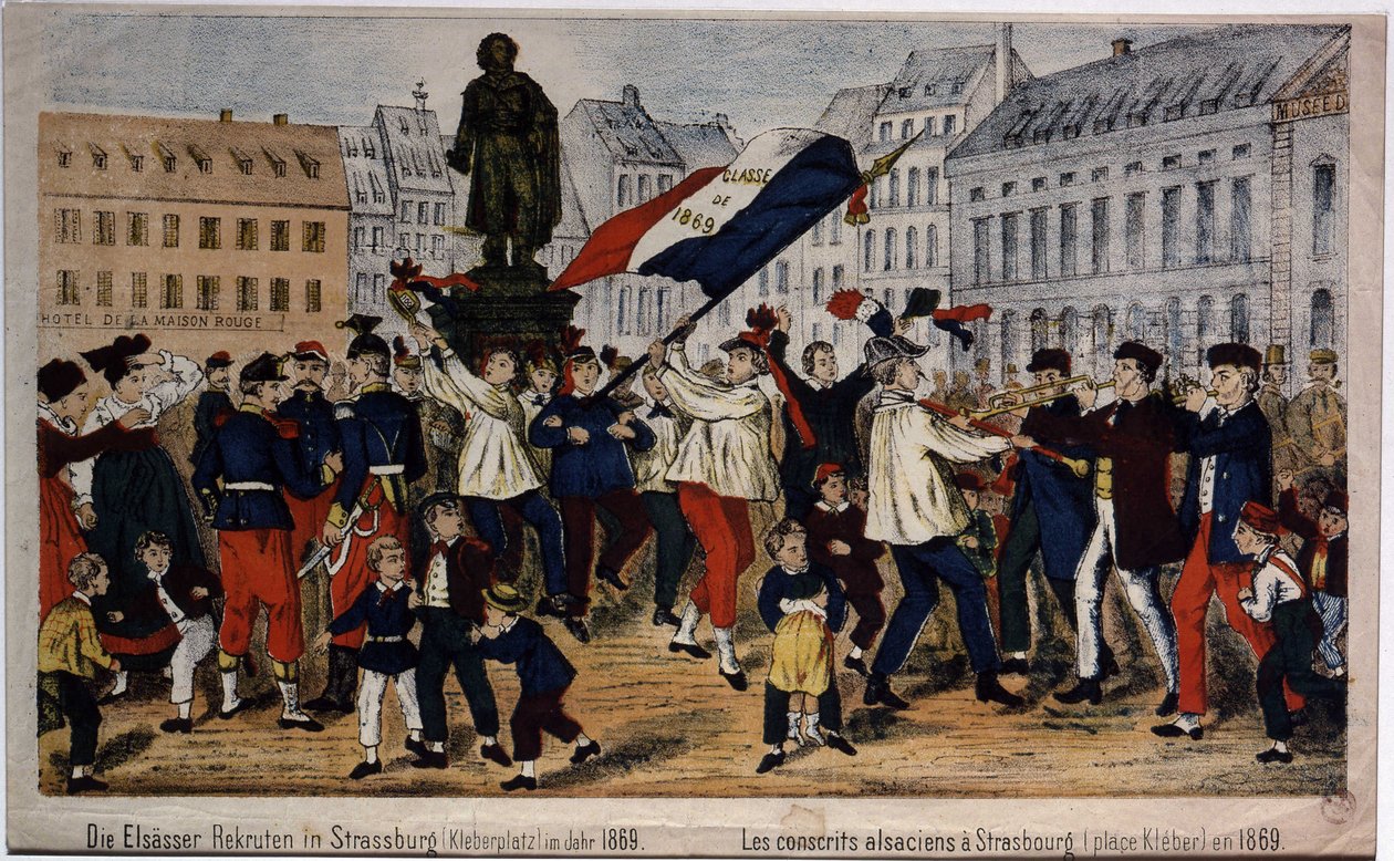 Elzászi hadkötelesek, Place Kleber Strasbourgban alkotó: Unknown artist
