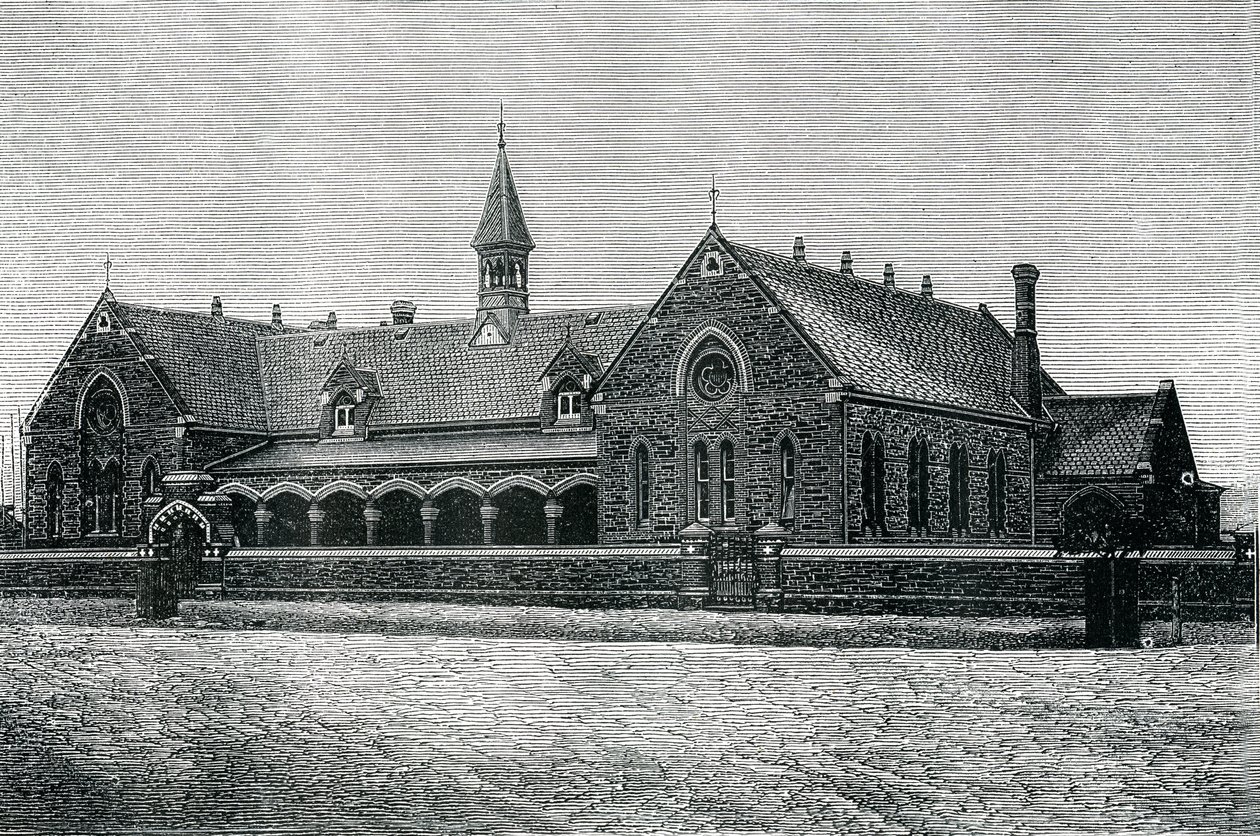 Ausztrália: An Adelaide Public School, 1885 körül (metszet) alkotó: Unknown artist