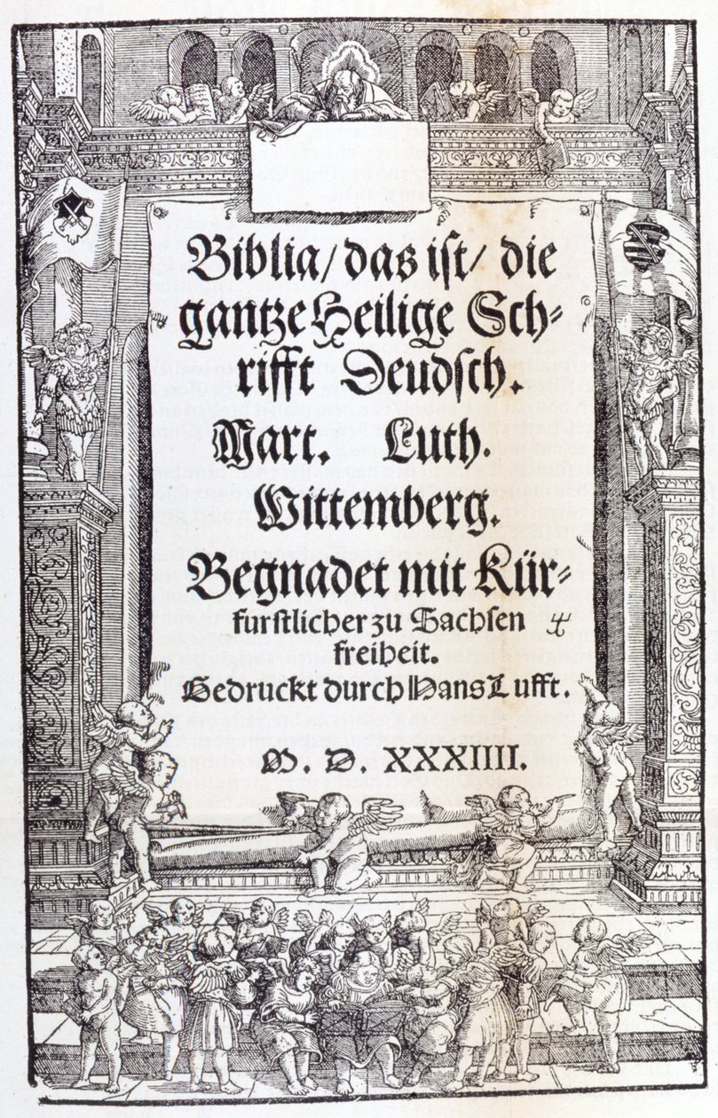 Luther Biblia. Frontispice alkotó: Unknown artist