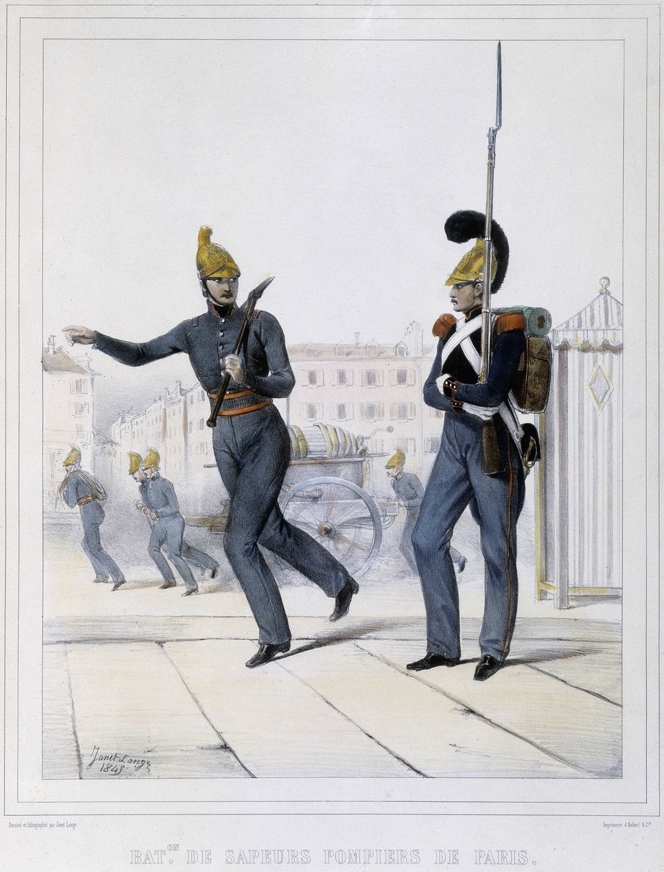 Párizsi tűzoltók alkotó: Unknown artist