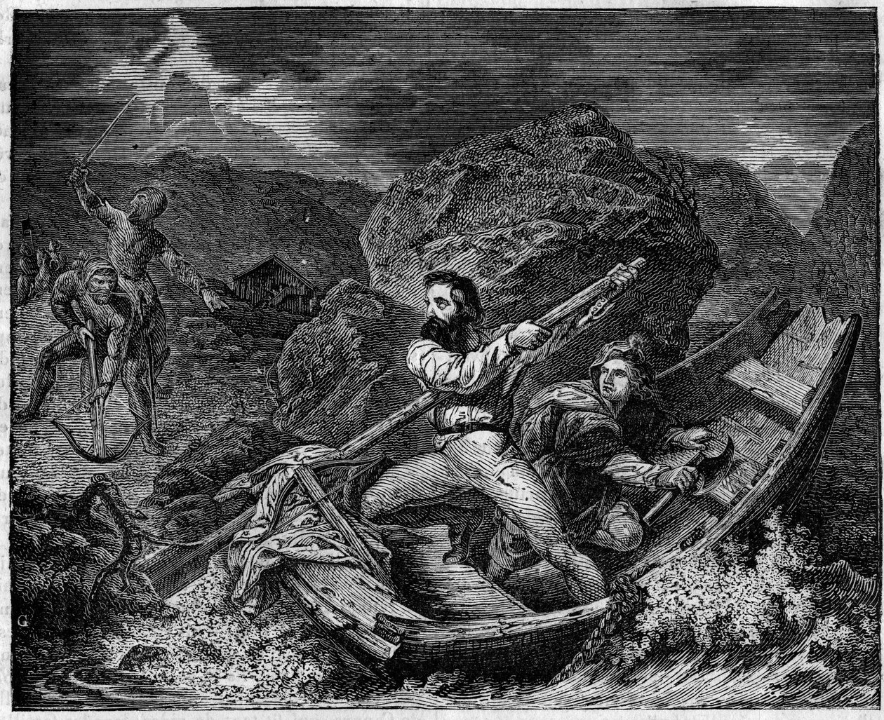 Guillaume Tell (William Tell) megmenti Baumgartnert. alkotó: Unknown artist