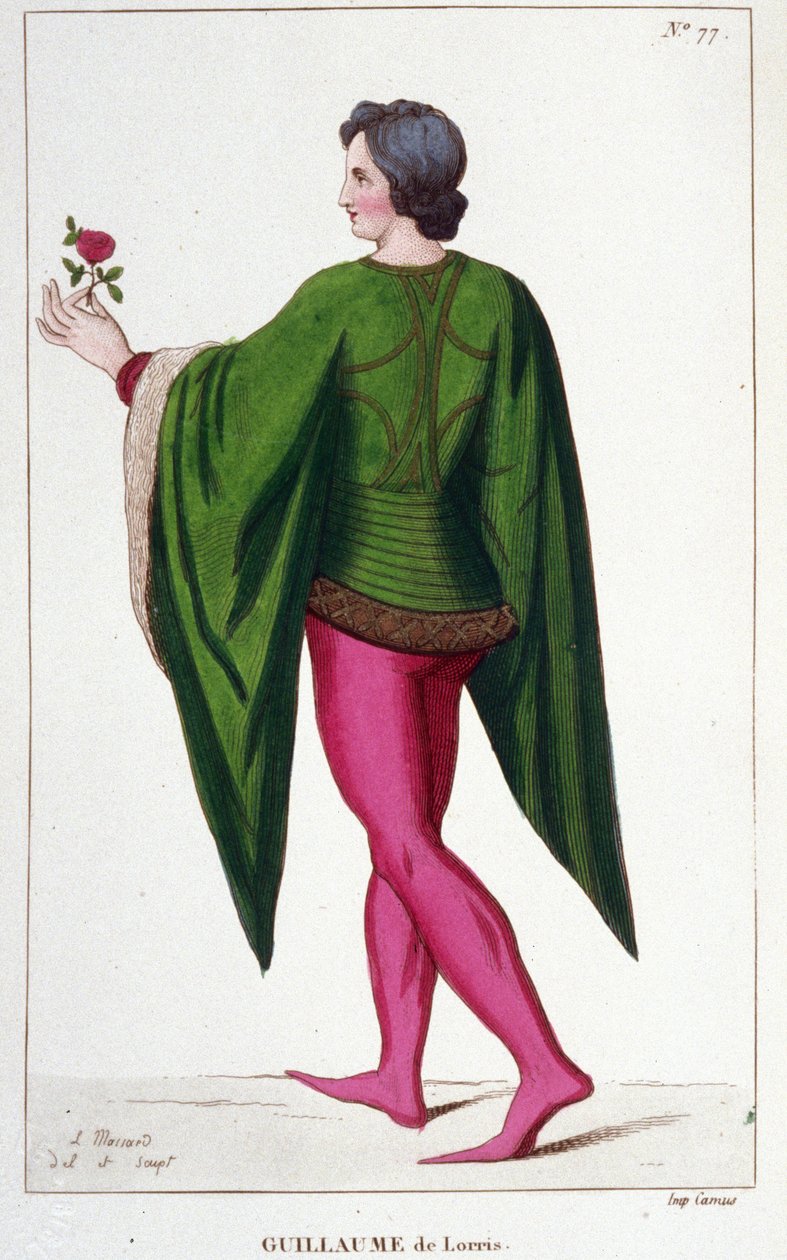 Guillaume de Lorris, francia költő (1200-1240). alkotó: Unknown artist